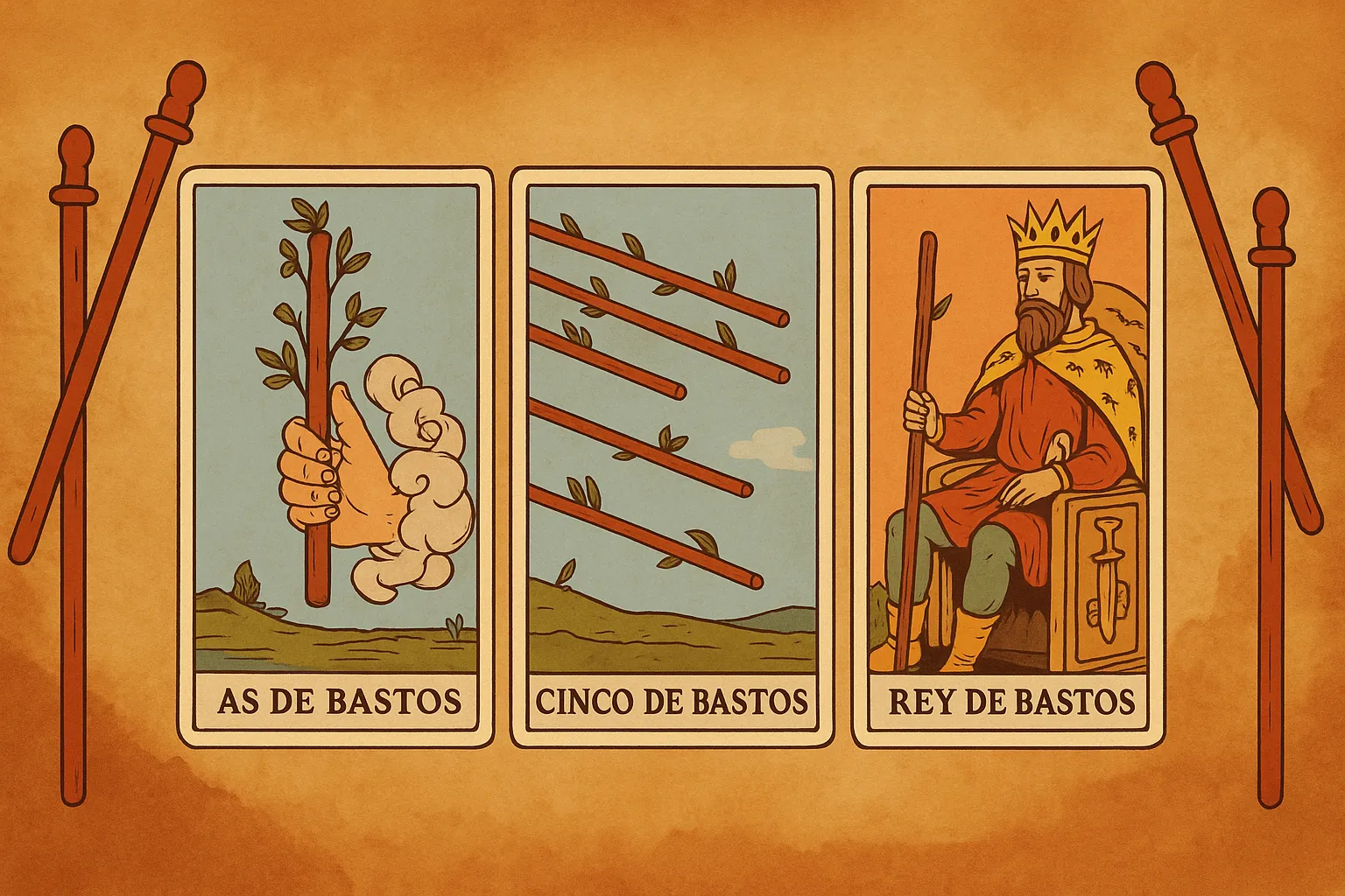 Bastos en el tarot: la chispa oculta de tu fuerza vital